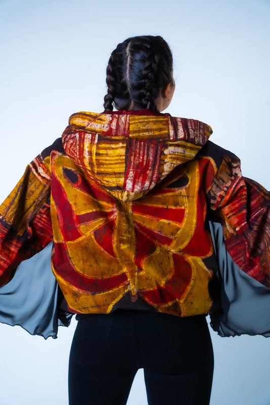 Butterfly, Red Bomber jacket